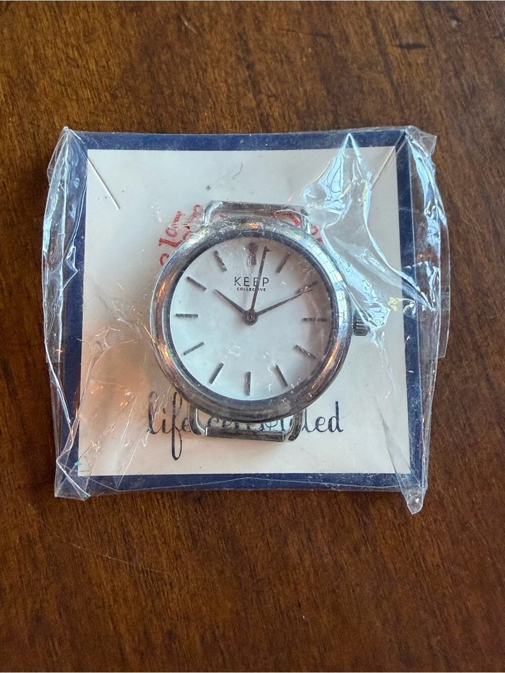 KEEP Collective Watch Face New in Package! #E204 silver tone